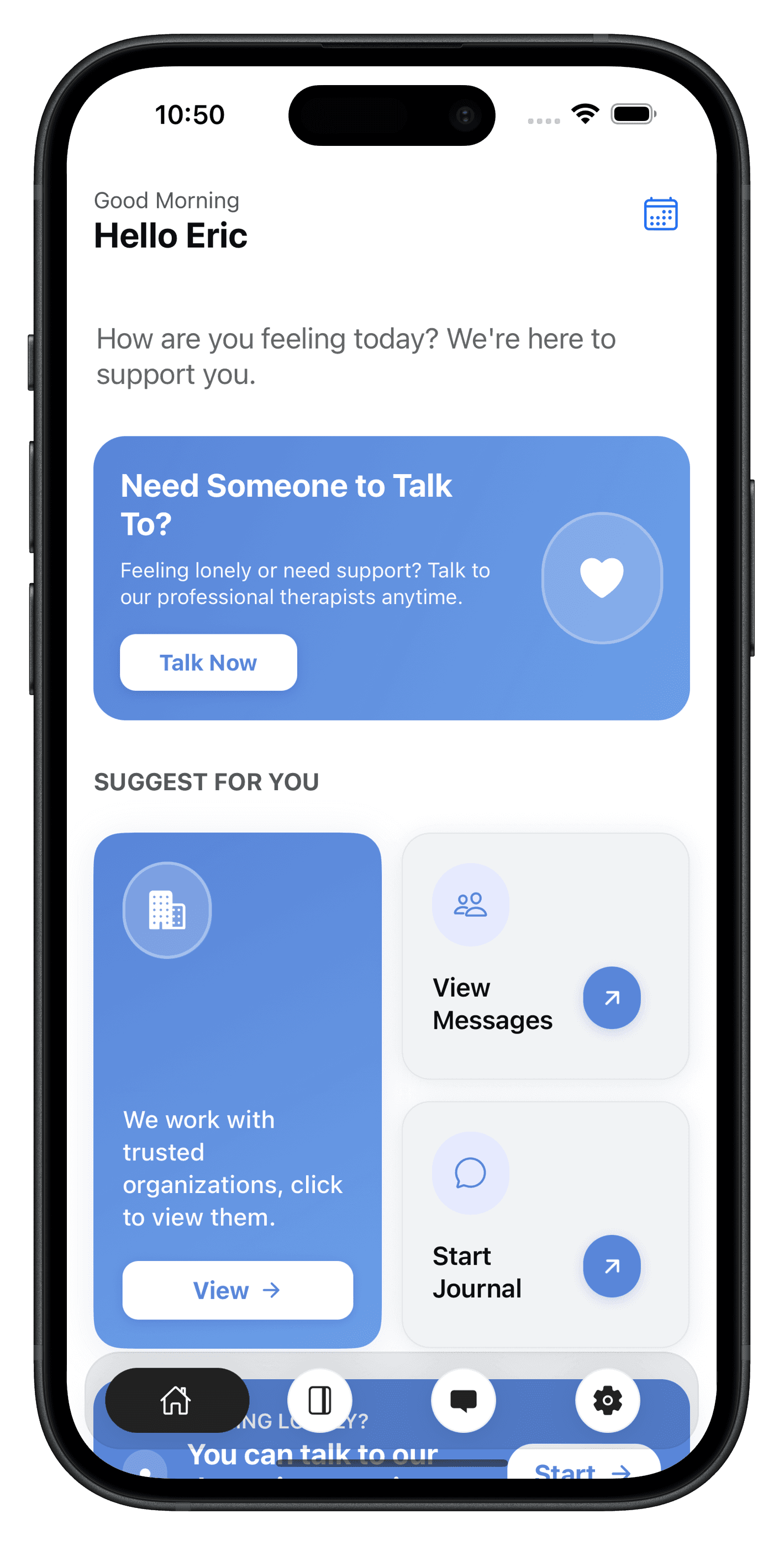 Therapy app features - Mental health services in Rwanda and Africa